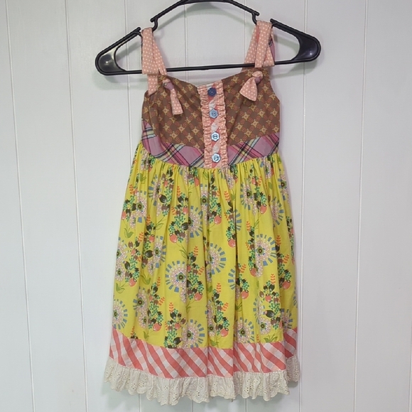 Matilda Jane Other - Matilda Jane Yellow and Pink Floral Kids Dress